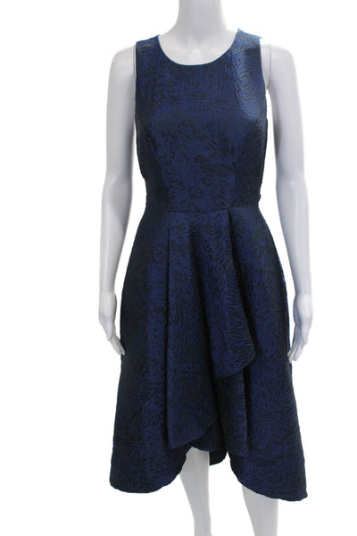 Shoshanna Women Fit & Flare Midi Blue Sleeveless Dress Size 2