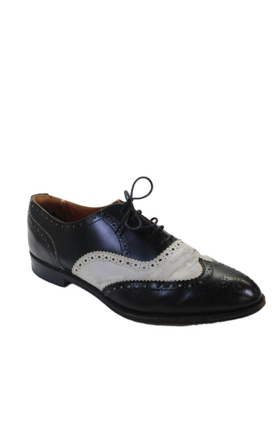 Cable & Co Mens Leather Two-Toned Oxfords Dress Shoes Black Size 11