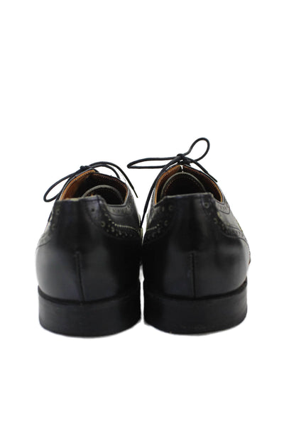 Cable & Co Mens Leather Two-Toned Oxfords Dress Shoes Black Size 11