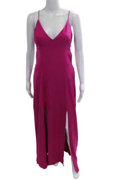 Manning Cartell Womens Pink Viscose V Neck Sleeveless Maxi Dress Size 10