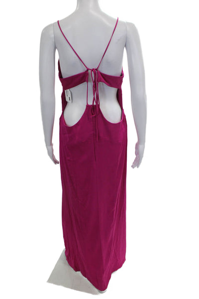 Manning Cartell Womens Pink Viscose V Neck Sleeveless Maxi Dress Size 10