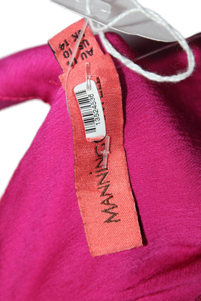 Manning Cartell Womens Pink Viscose V Neck Sleeveless Maxi Dress Size 10