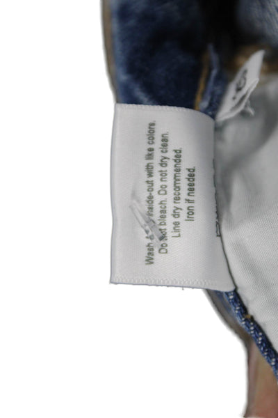 EB Denim Womens Straight Jeans Blue High Rise Cotton Size 25