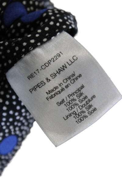Veronica Beard Womens Silk Polka Dot Wrap Dress Black Long Sleeve Size 6