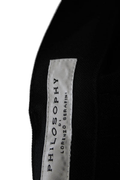 Philosophy Di Lorenzo Serafini Womens Black Dress Pants Polyester Zip Size 2