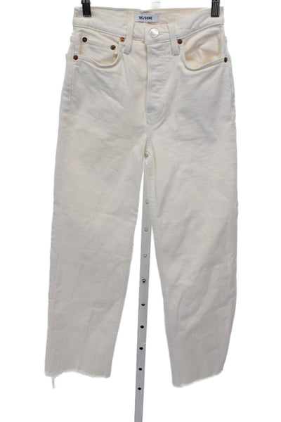 Re/Done Womens Straight Jeans White Size 24
