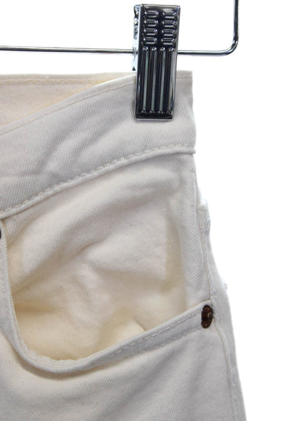 Re/Done Womens Straight Jeans White Size 24