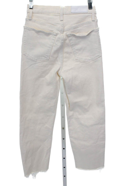 Re/Done Womens Straight Jeans White Size 24