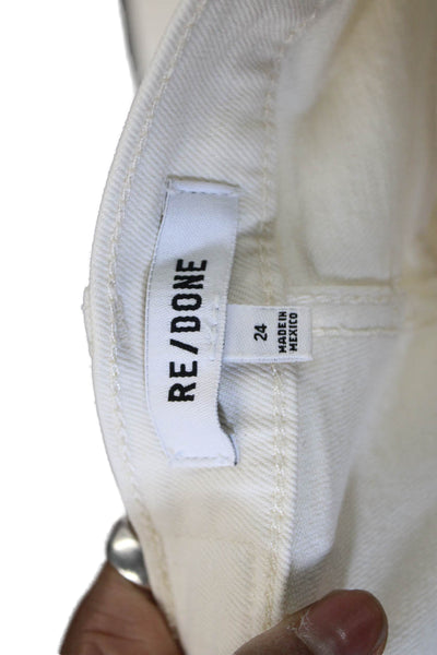 Re/Done Womens Straight Jeans White Size 24