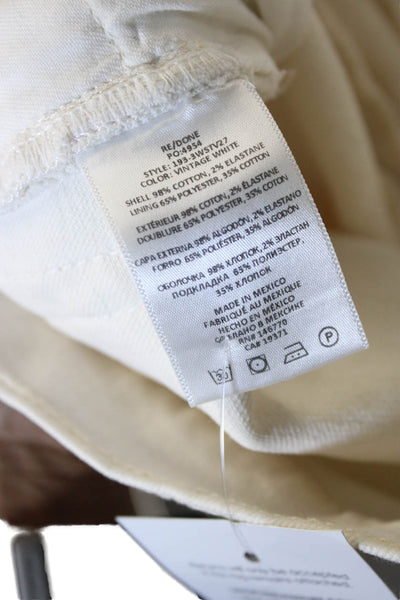 Re/Done Womens Straight Jeans White Size 24