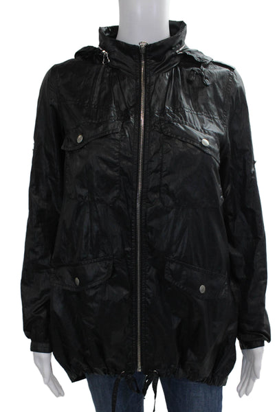 Rag & Bone Womens Anorak Black Zip Polyester Long Sleeve Size 0