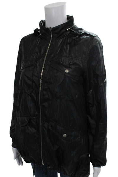 Rag & Bone Womens Anorak Black Zip Polyester Long Sleeve Size 0