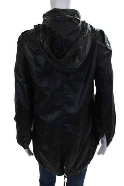 Rag & Bone Womens Anorak Black Zip Polyester Long Sleeve Size 0