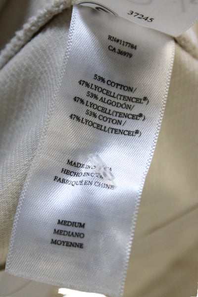 Rails Womens Beige Cotton Blend Basic Jacket Long Sleeve Button Size M