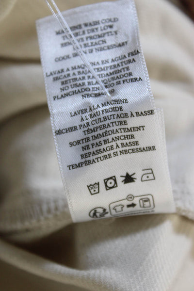 Rails Womens Beige Cotton Blend Basic Jacket Long Sleeve Button Size M
