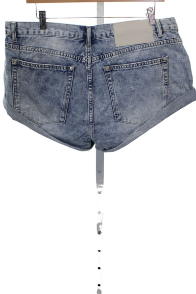 One Teaspoon Womens Cut-Off Blue Cotton Shorts Size 31
