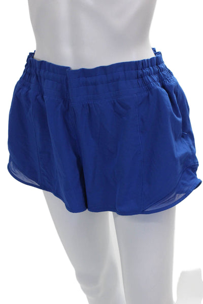 Lululemon Womens Athletic Blue Shorts Polyester Blend Size S