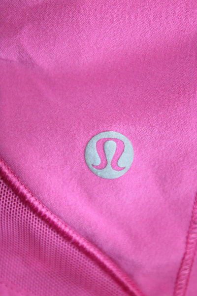 Lululemon Women Athletic Pink Drawstring Polyester Shorts Size M
