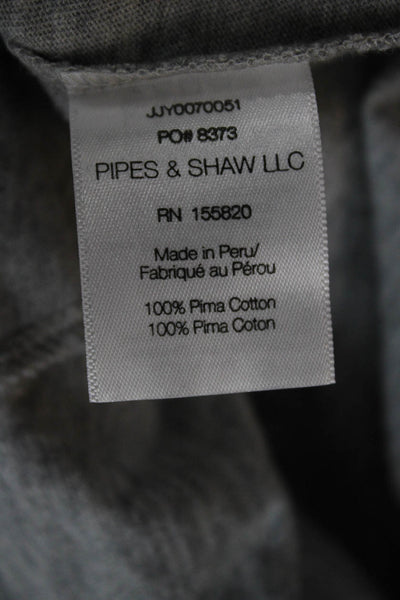 Veronica Beard Womens Gray Pima Cotton Crew Short Sleeve Tee Size XS