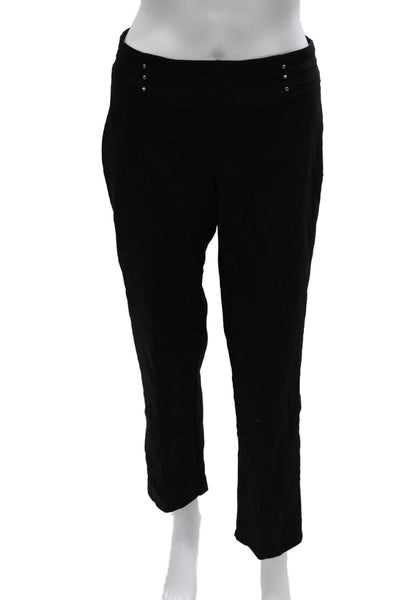 JM Collection Women Ankle Pants Black Rayon Pull On Petites Size XS