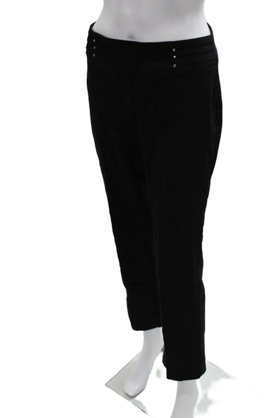 JM Collection Women Ankle Pants Black Rayon Pull On Petites Size XS