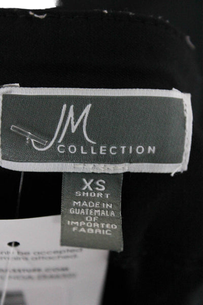 JM Collection Women Ankle Pants Black Rayon Pull On Petites Size XS