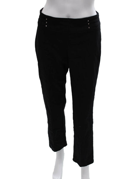 JM Collection Womens Ankle Pants Black Rayon Pull On Petites Size XS