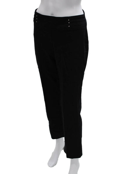 JM Collection Womens Ankle Pants Black Rayon Pull On Petites Size XS
