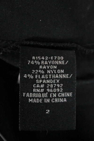 Renuar Womens Rayon Capri Pants Black Size 2
