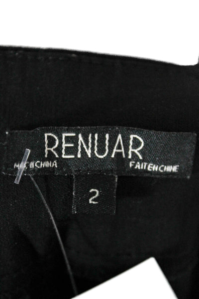 Renuar Womens Rayon Capri Pants Black Size 2