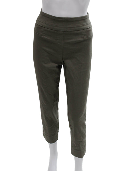 Renuar Women Ankle Pants Green Rayon Pull On Size 2