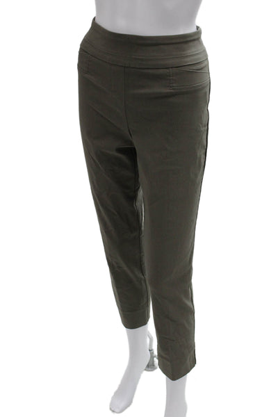 Renuar Women Ankle Pants Green Rayon Pull On Size 2
