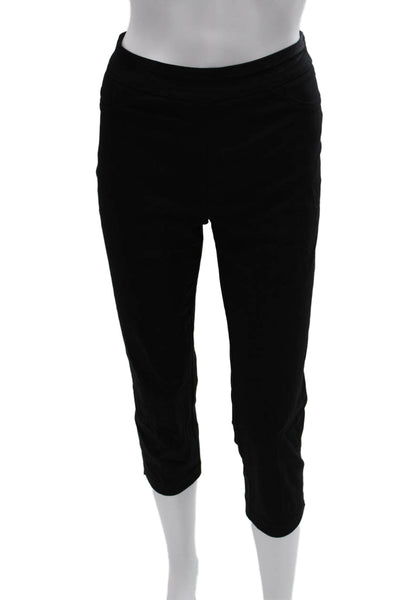 Renuar Women Capri Leggings Black Rayon Solid Inseam 24 Size 0