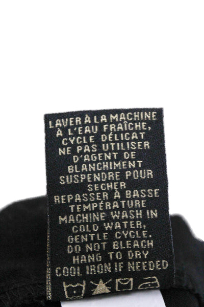 Renuar Women Capri Leggings Black Rayon Solid Inseam 24 Size 0
