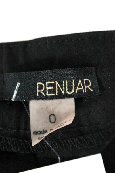 Renuar Women Capri Leggings Black Rayon Solid Inseam 24 Size 0