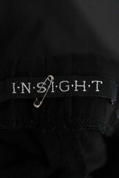 Insight Women Ankle Pants Black Rayon Pull On Size 4