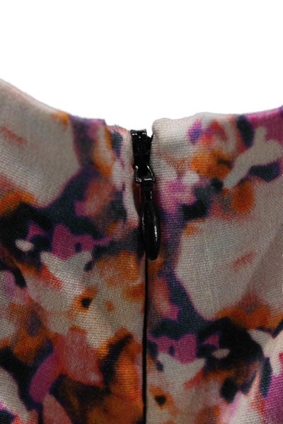 Nicole Miller Women Sheath Floral Sleeveless Zip Dress Size 12