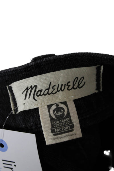 Madewell Womens Straight Black Jeans Cotton Mid Rise Size 26P