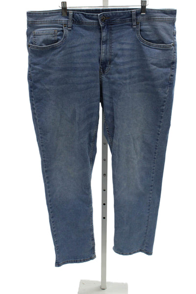 The Perfect Jean Mens Tapered Jeans Blue Cotton Blend 31 Inseam Size 40