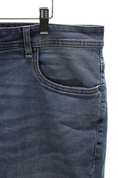 The Perfect Jean Mens Tapered Jeans Blue Cotton Blend 31 Inseam Size 40