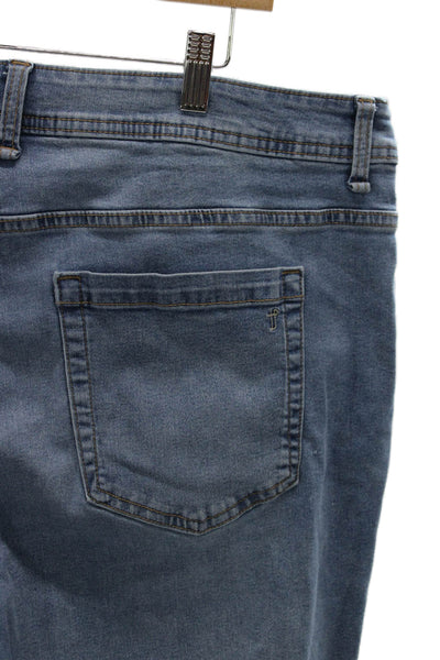 The Perfect Jean Mens Tapered Jeans Blue Cotton Blend 31 Inseam Size 40