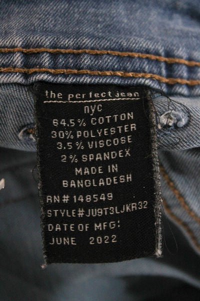 The Perfect Jean Mens Tapered Jeans Blue Cotton Blend 31 Inseam Size 40
