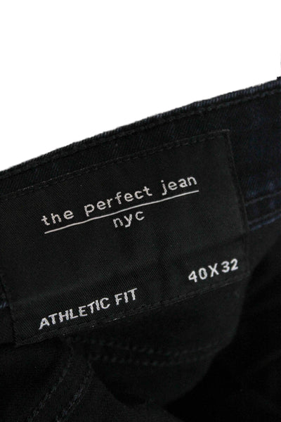 The Perfect Jean Mens Straight Jeans Blue Cotton Blend Size 40