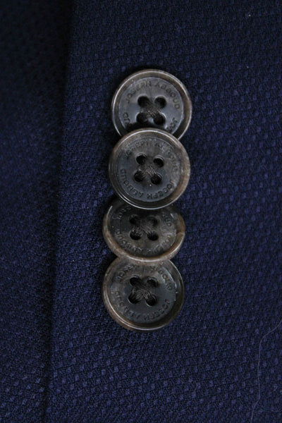 Joseph Abboud Mens Wool Blue Geometric Blazer Button Size 52
