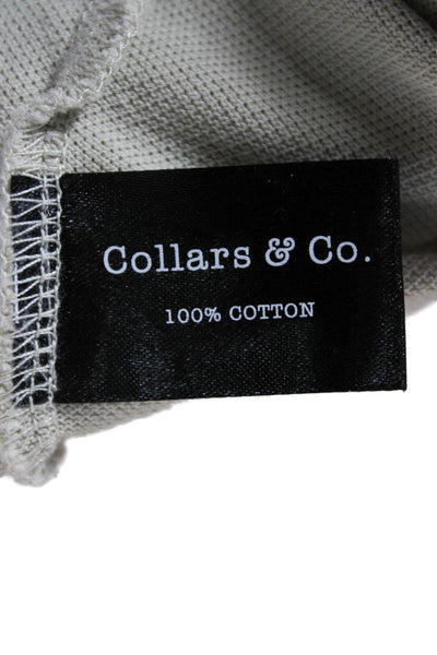 Collars & Co. Mens Button Up Beige Cotton Long Sleeve Shirt Size 3XL