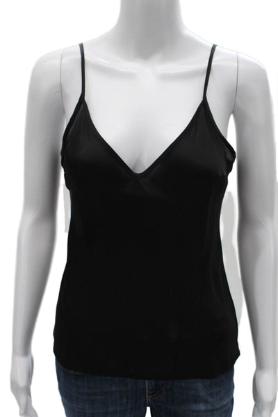 Maje Women Black V Neck Sleeveless Camisole Polyester Size 2