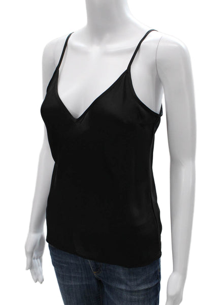 Maje Women Black V Neck Sleeveless Camisole Polyester Size 2