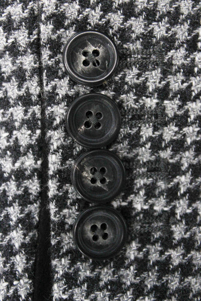 Pal Zileri Mens Blazer Black Checked Wool Size 38