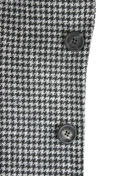 Pal Zileri Mens Blazer Black Checked Wool Size 38