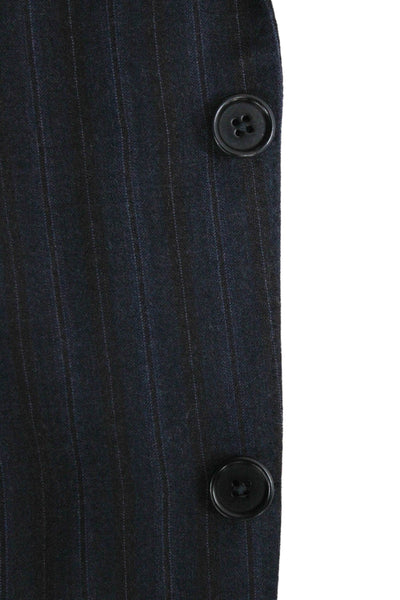 Tombolini Mens Wool Striped Blazer Blue Size 48